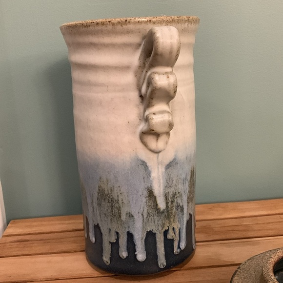 Handcrafted, Heavy Stoneware Vase with Lid - Picture 11 of 17